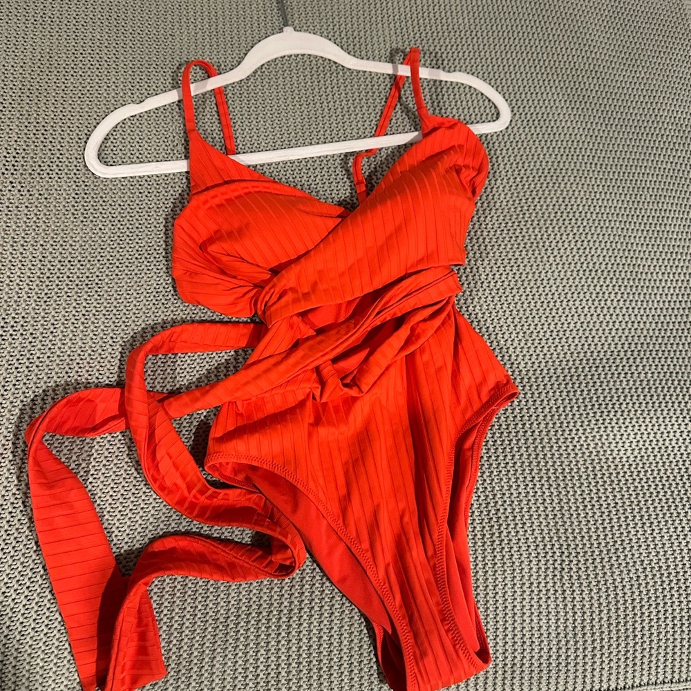 Aerie Vibrant Wrap One-Piece Swimsuit